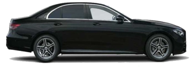 Mercedes-Benz E-Class – Business-class chauffeur car for comfortable travel in London.