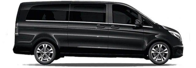 Luxury Mercedes-Benz V-Class MPV for group chauffeur service at Luton Airport.