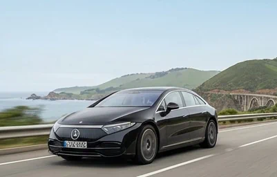 Electric luxury chauffeur London sustainable grand tours Mercedes EQS