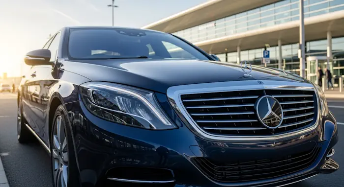 Executive chauffeur car waiting at Gatwick Airport