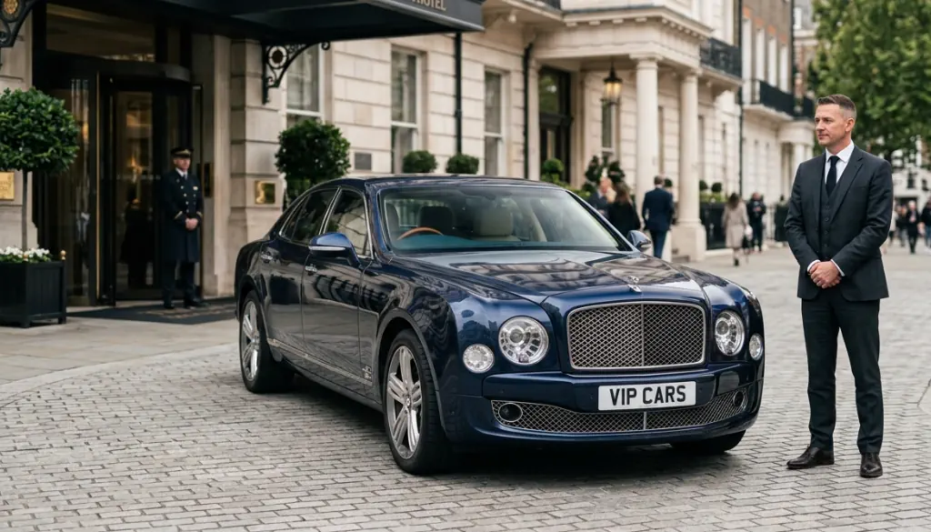 A Bentley Mulsanne chauffeur service car and professional driver at your disposal.