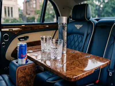 bentley mulsanne chauffeur service refreshments