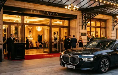 bmw 7 series chauffeur service hotel pickup