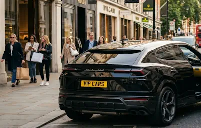 Our Lamborghini Urus chauffeur service available for full-day private hire and city tours.