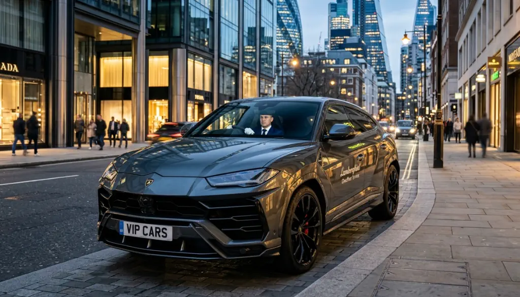 A professional Lamborghini Urus chauffeur service ready for direct transfers and hourly bookings.