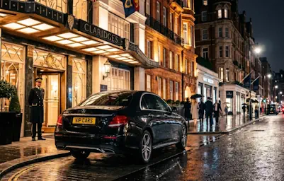 mercedes e class chauffeur london evening events