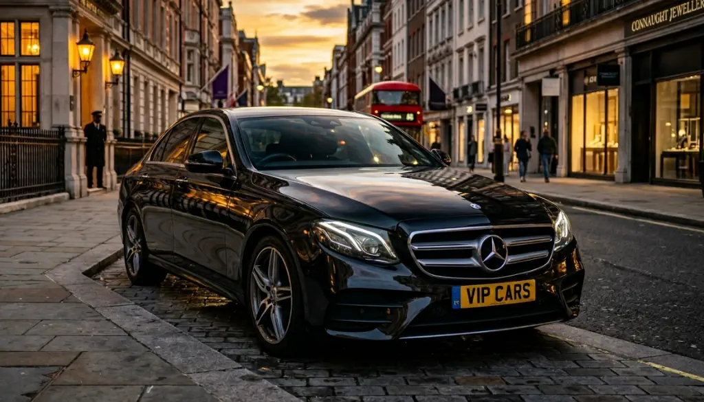 mercedes e class chauffeur london vip cars