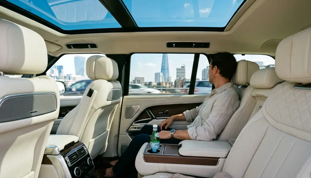 range rover chauffeur service interior comfort